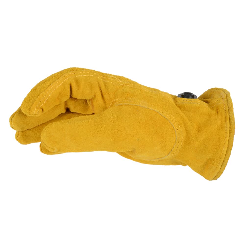 Forney 53133 Cowhide Leather Driver Suede Men's Gloves, Medium, Brown - Image 5