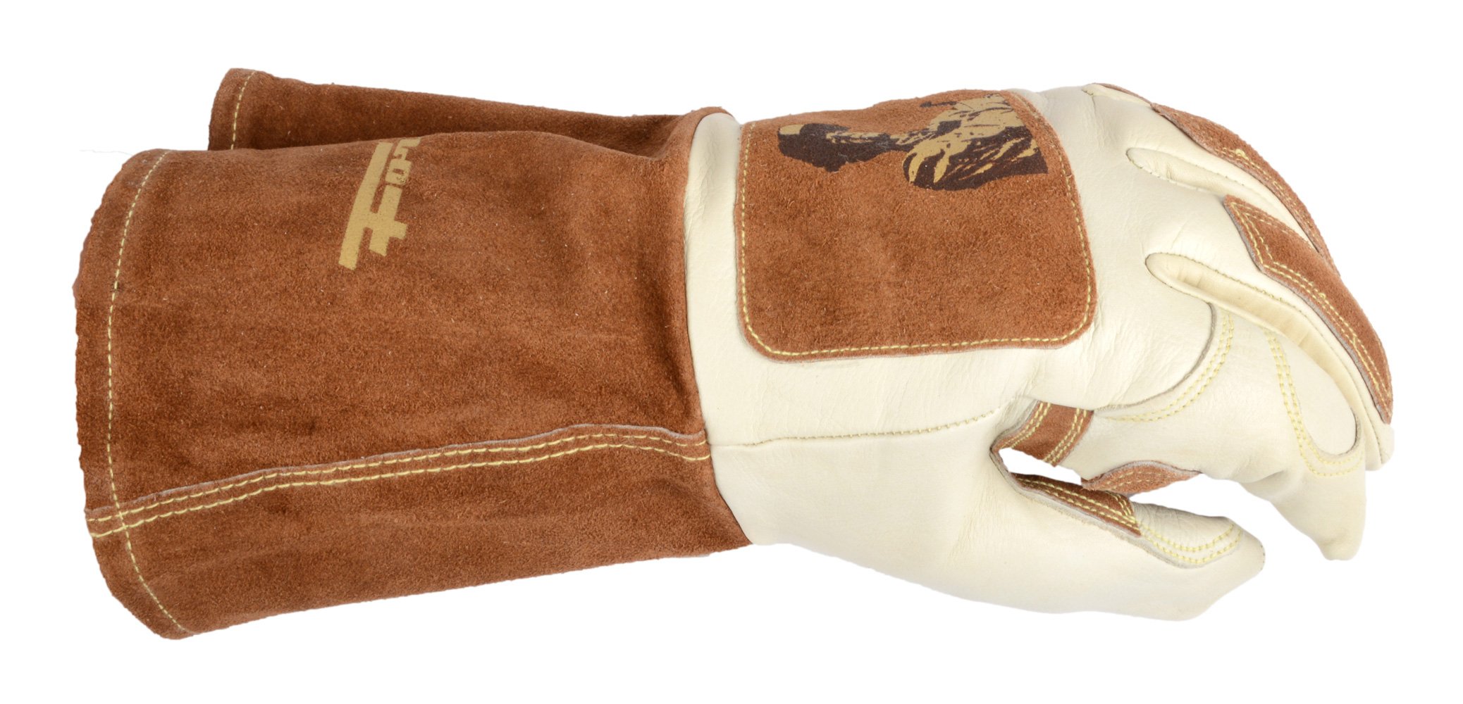 Forney 53410 Signature Men's Welding Gloves, Large, White/Brown - Image 5