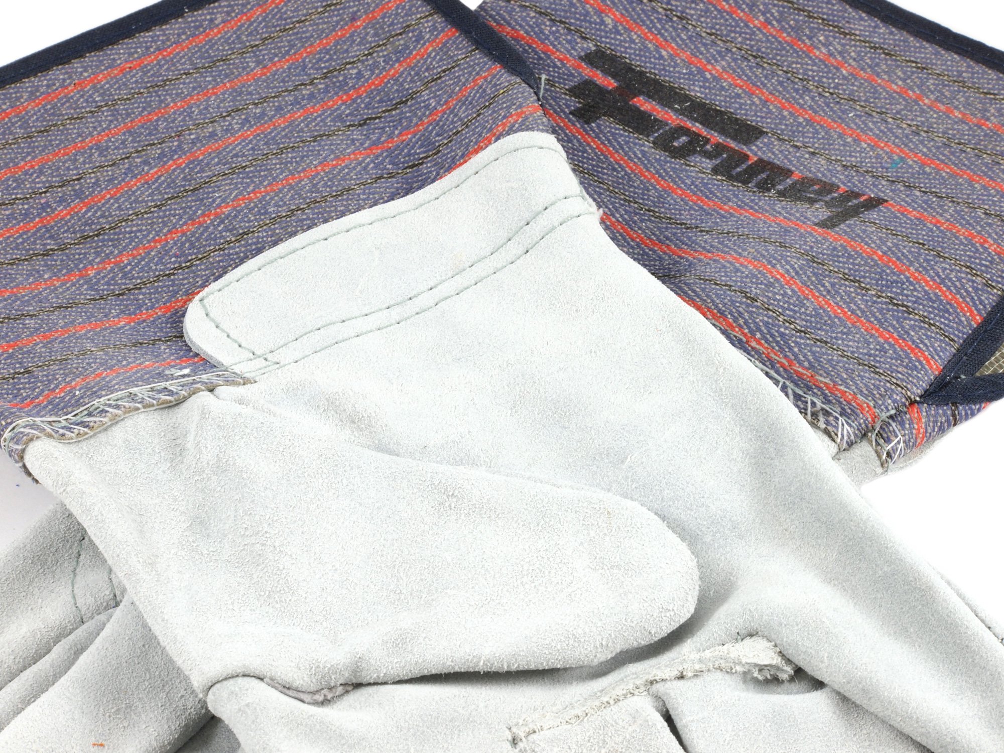 Forney 55199 Welding Work Glove, Large, Gray and Blue Leather - Image 4