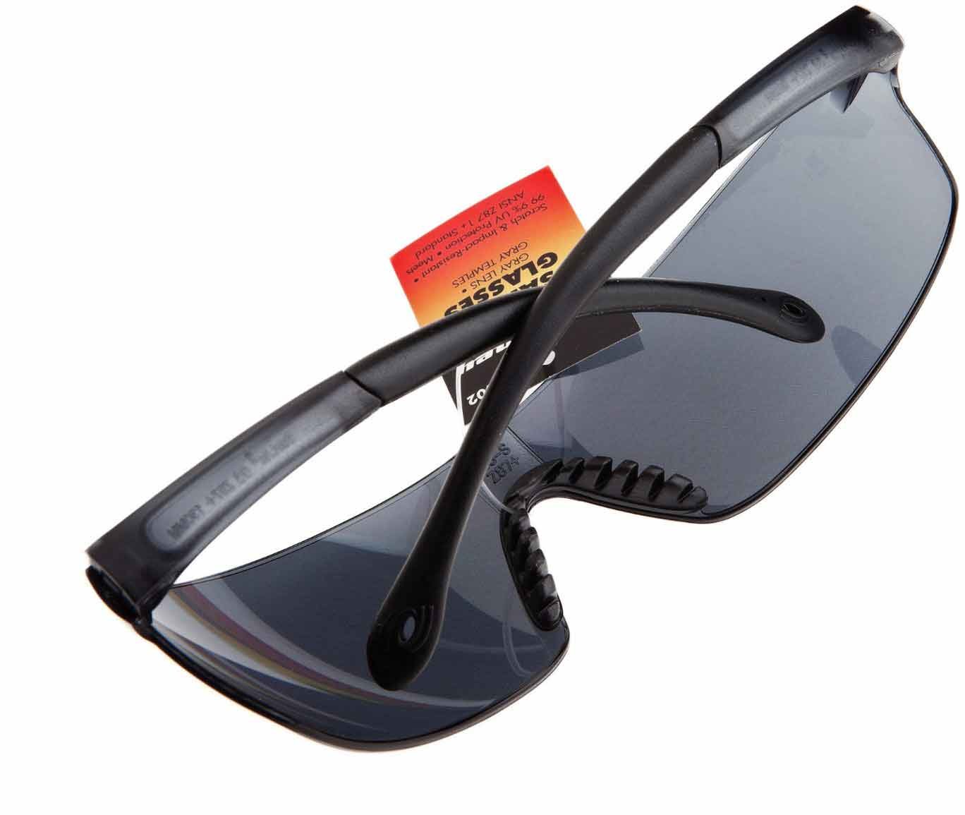Forney 55402 Safety Glasses, Squared Lens, Gray - Image 4