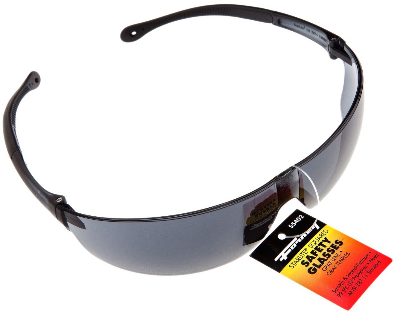 Forney 55402 Safety Glasses, Squared Lens, Gray - Image 5