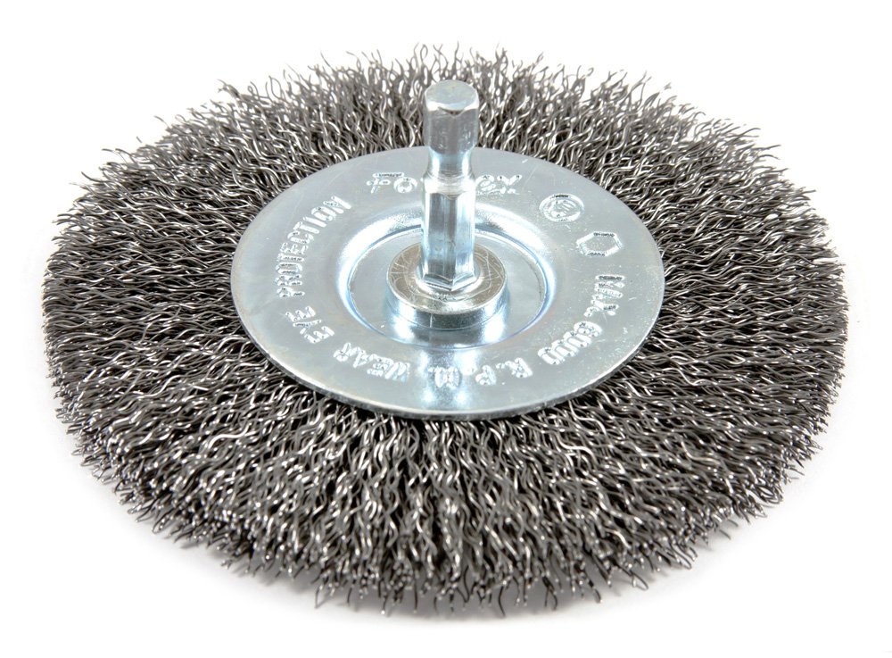 Forney 72739 Wire Wheel Brush, Coarse Crimped with 1/4-Inch Hex Shank, 4-Inch-by-.012-Inch - Image 5