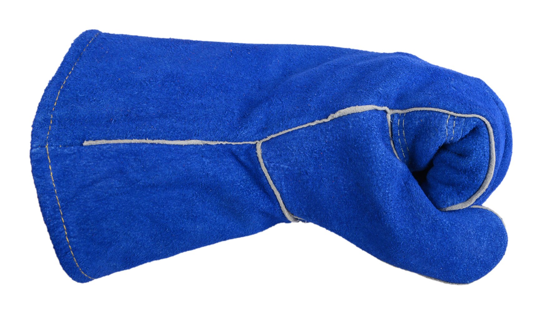 Forney INDUSTRIES 53422 Large, Blue, Men's, Heavy Duty Welding Gloves, Blue/Gold - Image 4